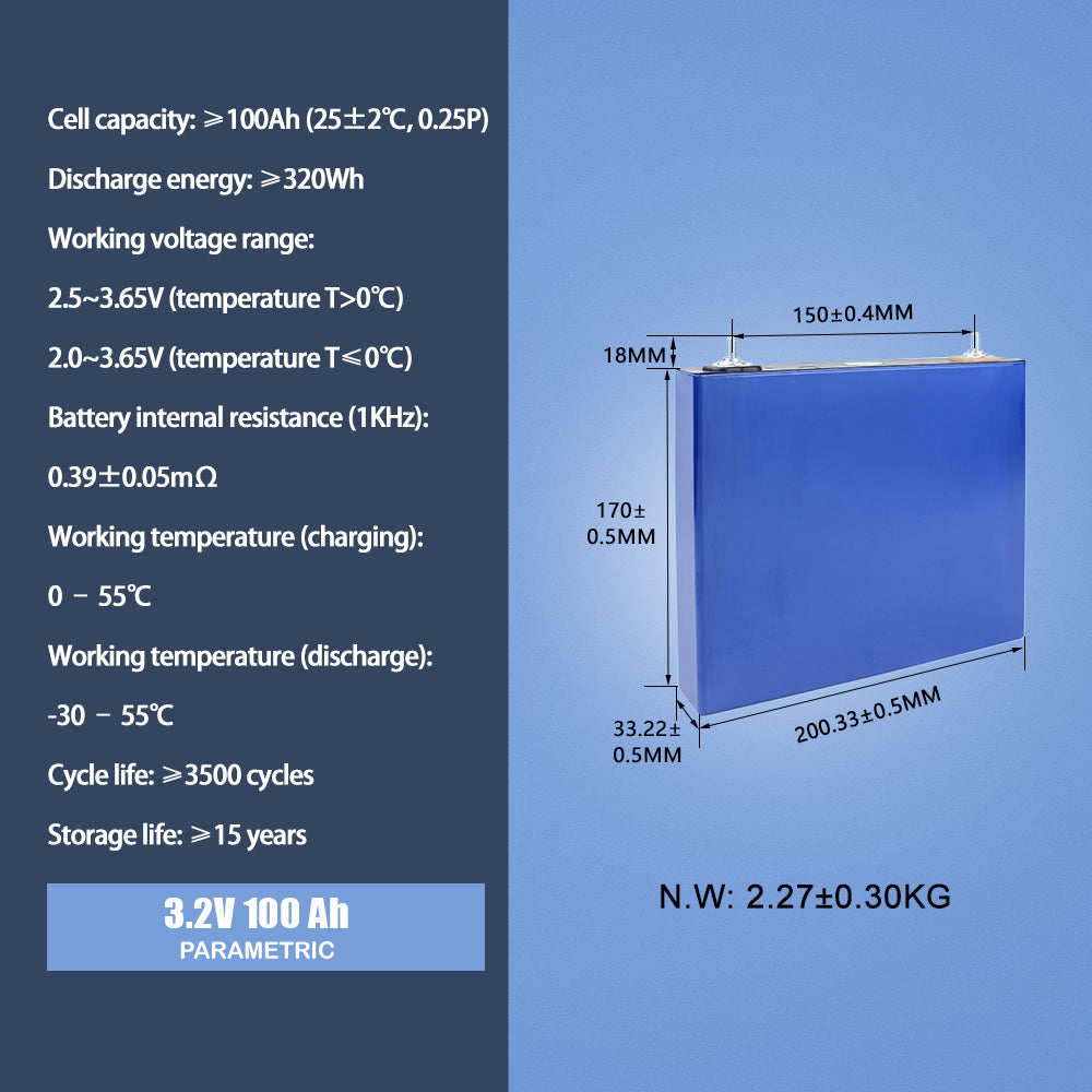 8PCS CATL 3.2V 100Ah Rechargeable lifepo4 Prismatic Battery for power storage boats home appliances