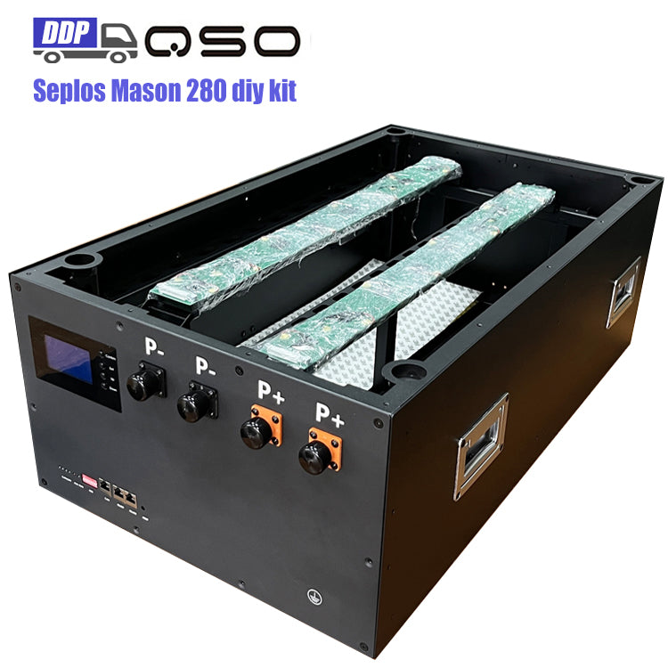 QSO/Seplos Mason 280 Diy Kit Unit With 16S 200A Bms For Server Rack 15kwh 12V 24V 48V 230Ah 280Ah Lifepo4 Battery Box/Case